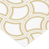 金ゴールドアールデコパターン（白） テーブルクロス (アングル)