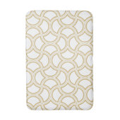 金ゴールドアールデコパターン（白） バスマット (正面縦)