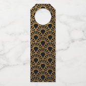 金ゴールドアールデコファンありがとうボトルラベル ボトルネックタグ (裏面)