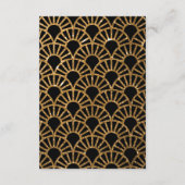 金ゴールドアールデコファン結婚式招待状応答カード 出欠カード (裏面)