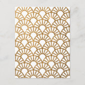 金ゴールドアールデコファン結婚式招待状披露宴 エンクロージャーカード (裏面)