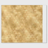 金ゴールドアールデコファン ラッピングペーパー (フラット)