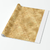 金ゴールドアールデコファン ラッピングペーパー (アンロールド)
