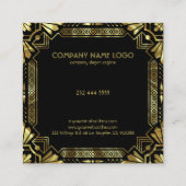 金ゴールドアールデコフレーム スクエア名刺 (裏面)