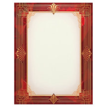 金ゴールドアールデコフレーム(赤)