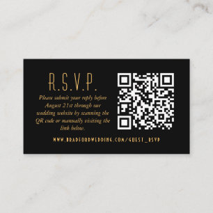 金ゴールドアールデコフ結婚ァンのオンラインRSVP エンクロージャーカード