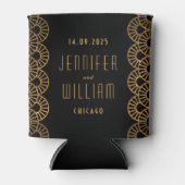 金ゴールドアールデコフ結婚ァンズゲストフライスクーラーボックス 缶クーラー (正面)