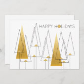 金ゴールドアールデコホリデーツリー シーズンカード (正面/裏面)