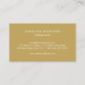 金ゴールドアールデコモノグラムヴィンテージ花模様ロイヤリティ ロイヤリティカード (裏面)