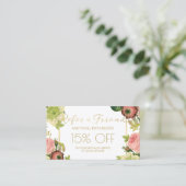 金ゴールドアールデコモノグラムヴィンテージ花模様紹介 紹介カード (スタンド正面)