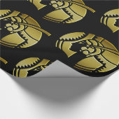 金ゴールドアールデコレディポートレート ラッピングペーパー (角)