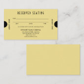 金ゴールドアールデコ予約座歯科 予約カード (正面/裏面)