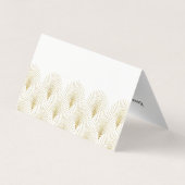 金ゴールドアールデコ幾何学模様 名刺 (裏面)