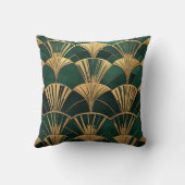 金ゴールドアールデコ扇状枕 クッション (裏面)