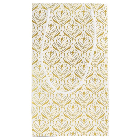 金ゴールドアールデコ結婚のギフト特典抱き枕 スモールペーパーバッグ (裏面)