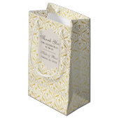 金ゴールドアールデコ結婚のギフト特典抱き枕 スモールペーパーバッグ (正面アングル)