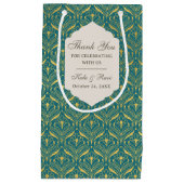 金ゴールドアールデコ結婚のギフト特典抱き枕 スモールペーパーバッグ (正面)