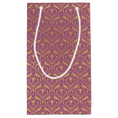 金ゴールドアールデコ結婚のギフト特典抱き枕 スモールペーパーバッグ (裏面)