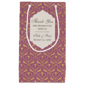 金ゴールドアールデコ結婚のギフト特典抱き枕 スモールペーパーバッグ (正面)