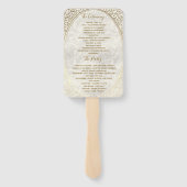 金ゴールドアールデコ結婚式 プログラム ハンドファン (裏面)