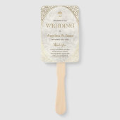 金ゴールドアールデコ結婚式 プログラム ハンドファン (正面)