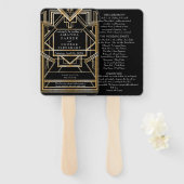 金ゴールドアールデコ結婚番組ファン ハンドファン (正面&裏面)