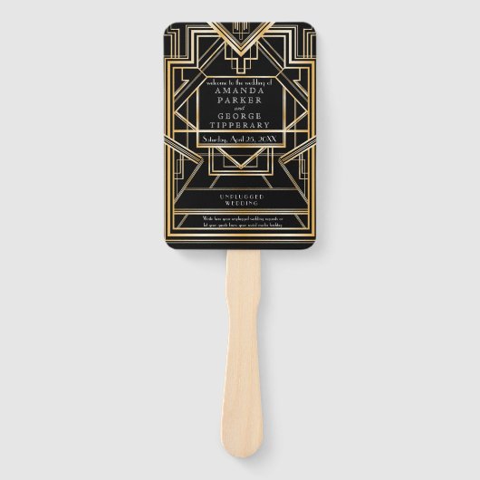 金ゴールドアールデコ結婚番組ファン ハンドファン (正面)