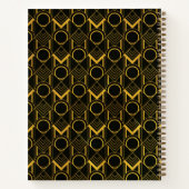 金ゴールドアールデコ1920sスタイルレシピ書 ノートブック (裏面)