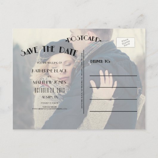 金ゴールドアールデコ | 写真はがきを保存 案内ポストカード (裏面)