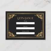 金ゴールドアールヌーボーゴシックタロットカードソングの要求 エンクロージャーカード (正面)