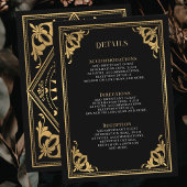 金ゴールドアールヌーボータロットゴシッ結婚ク詳細 エンクロージャーカード