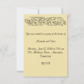 金ゴールドアールヌーボーパーティー 招待状 (裏面)