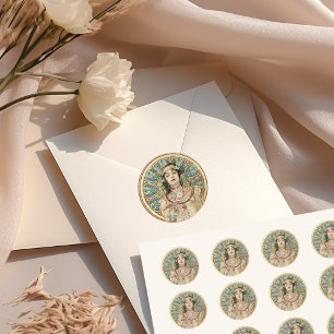 金ゴールドアールヌーボーミュシャサラ・ベルナードシャンパーニュ ラウンドシール