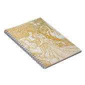 金ゴールドアールヌーボーヴィンテージ女性スケッチヴィンテージAes ノートブック (右側)