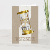 金ゴールドアールヌーボー内向哲学引用文 カード (正面)