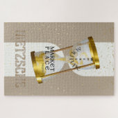 金ゴールドアールヌーボー内向哲学引用文 ジグソーパズル (横)