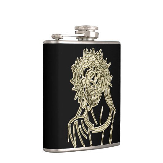 金ゴールドイエスは明るく輝く神を見上げる フラスク (右)