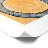 金ゴールドイエローエスニック抽象芸術装飾品16x20プリント ポスター (角)