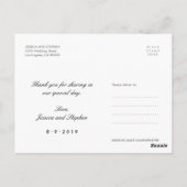 金ゴールドイエローサンキュー結婚の4枚の写真はがき ポストカード (裏面)