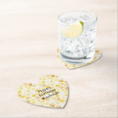 金ゴールドイエローハニカム誕生日 ペーパーコースター (インサイチュ)