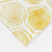 金ゴールドイエローハニカム フリースブランケット (角)