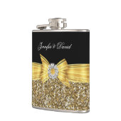 金ゴールドイエローブラックダイヤ結婚モンド婚約 フラスク (左)