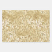 金ゴールドイエローホワイトグラデーションゼブラ ラッピングペーパーシート (正面3)