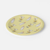 金ゴールドイエローボウマルティーニベビーボトルベビーシャワー ペーパープレート (アングル)