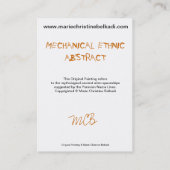 金ゴールドイエロー抽象芸術アーティストサンキューアートギャラリー 紹介カード (裏面)