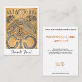 金ゴールドイエロー抽象芸術アーティストサンキューアートギャラリー 紹介カード (正面/裏面)