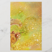 金ゴールドイエロー文房具におけるベネチアカーニバルマスク 便箋 (裏面)