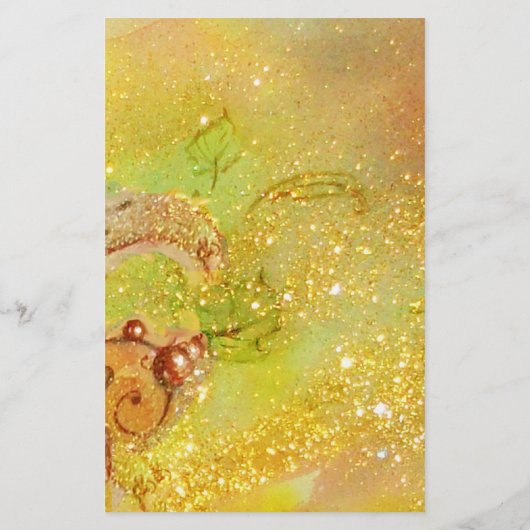 金ゴールドイエロー文房具におけるベネチアカーニバルマスク 便箋 (裏面)