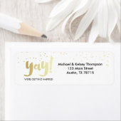 金ゴールドイエーイウェー結婚差出人住所 ラベル (インサイチュ)