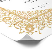 金ゴールドイスラームのニカ証明書結婚 ポスター (角)